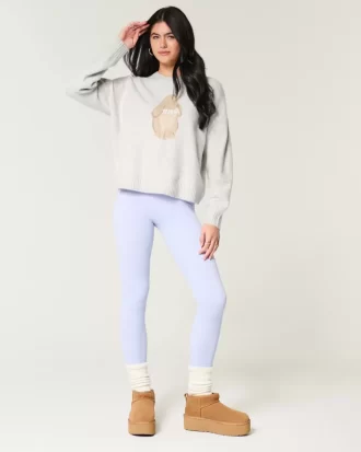 Hollister Rahat Bulut Tavşanı Grafikli Kazak