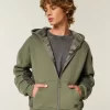Hollister x Crocs Sherpa Astarlı Fermuarlı Kapüşonlu Üst