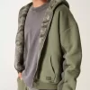 Hollister x Crocs Sherpa Astarlı Fermuarlı Kapüşonlu Üst