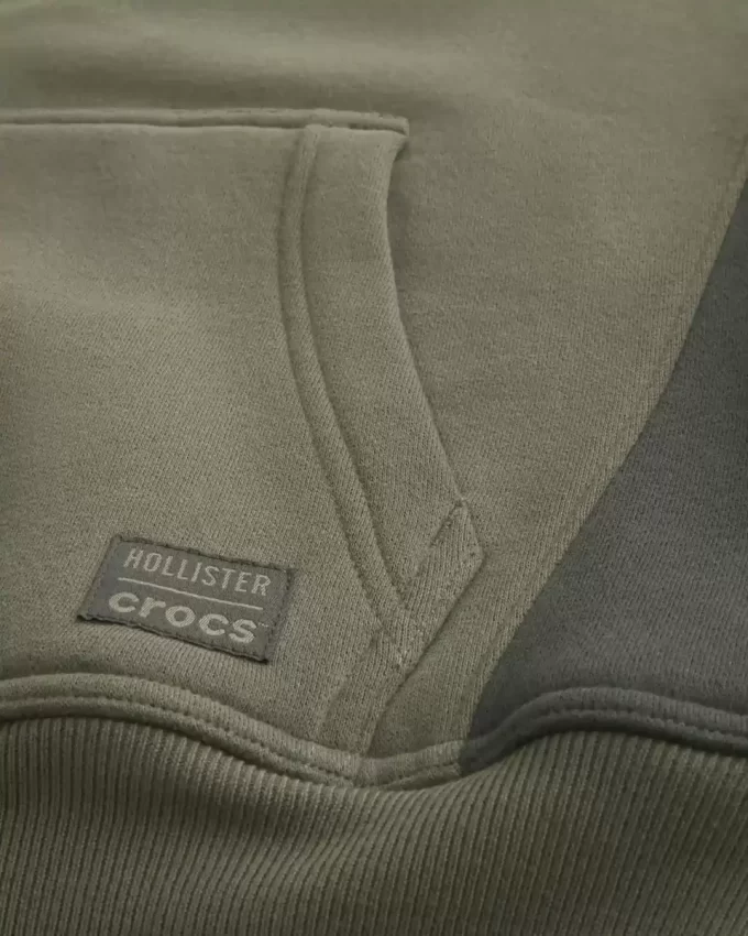 Hollister x Crocs Sherpa Astarlı Fermuarlı Kapüşonlu Üst
