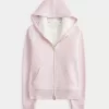 Hollister x Crocs Sherpa Astarlı Fermuarlı Kapüşonlu Üst