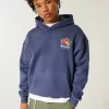 Çilek Logolu Grafik Kapüşonlu Sweatshirt