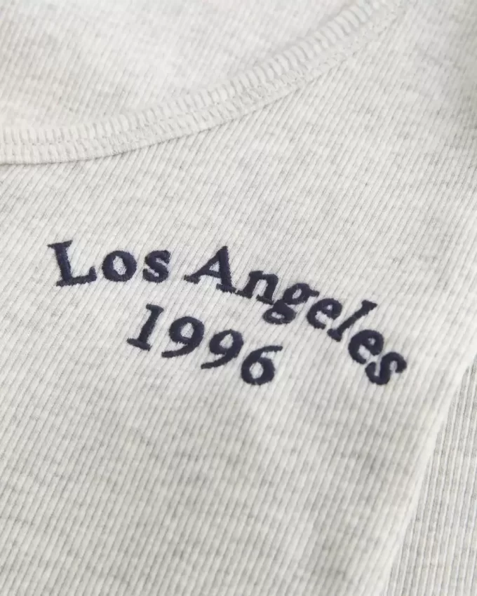 Kaburgalı Los Angeles Grafik Henley Kaburgalı Los Angeles Grafik Henley