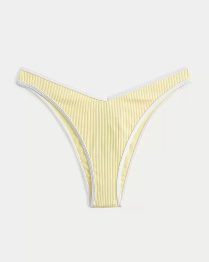 Kaburgalı Yüksek Paça V Bel En Şık Bikini Altı Kaburgalı Yüksek Paça V Bel En Şık Bikini Altı