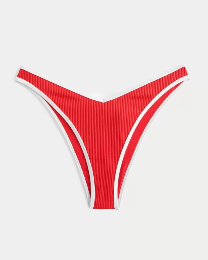 Kaburgalı Yüksek Paça V Bel En Şık Bikini Altı Kaburgalı Yüksek Paça V Bel En Şık Bikini Altı