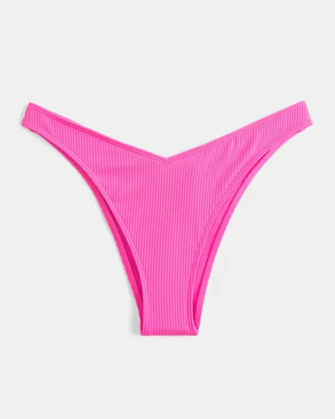 Kaburgalı Yüksek Paça V Bel En Şık Bikini Altı Kaburgalı Yüksek Paça V Bel En Şık Bikini Altı
