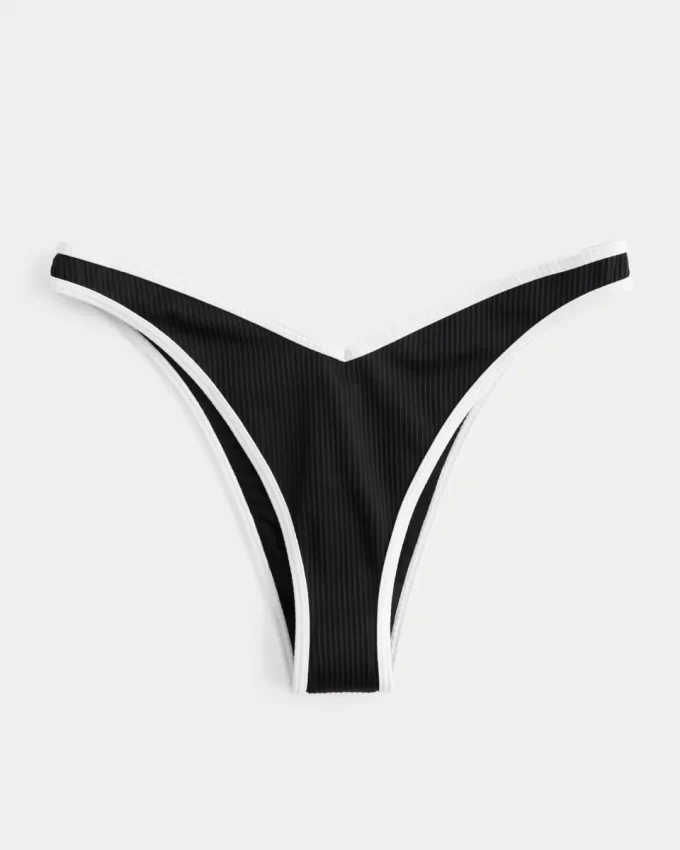 Kaburgalı Yüksek Paça V Bel En Şık Bikini Altı Kaburgalı Yüksek Paça V Bel En Şık Bikini Altı