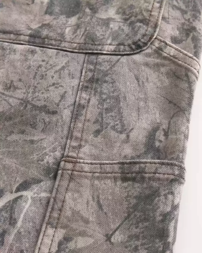 Kamuflaj Bol Marangoz Kot Pantolonu