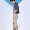 Kamuflajlı Süper Bol Kot Pantolon