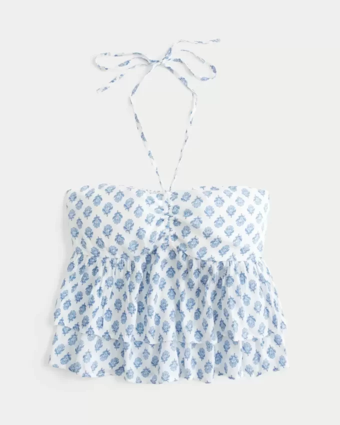 Katmanlı Halter Babydoll Üst Katmanlı Halter Babydoll Üst