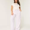 Keten Karışımlı Bol Pantolon Keten Karışımlı Bol Pantolon