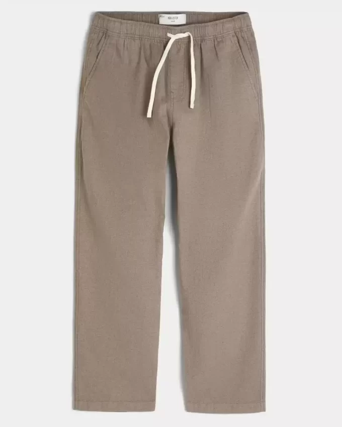 Keten Karışımlı Bol Pantolon