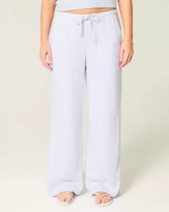 Keten Karışımlı Bol Pantolon