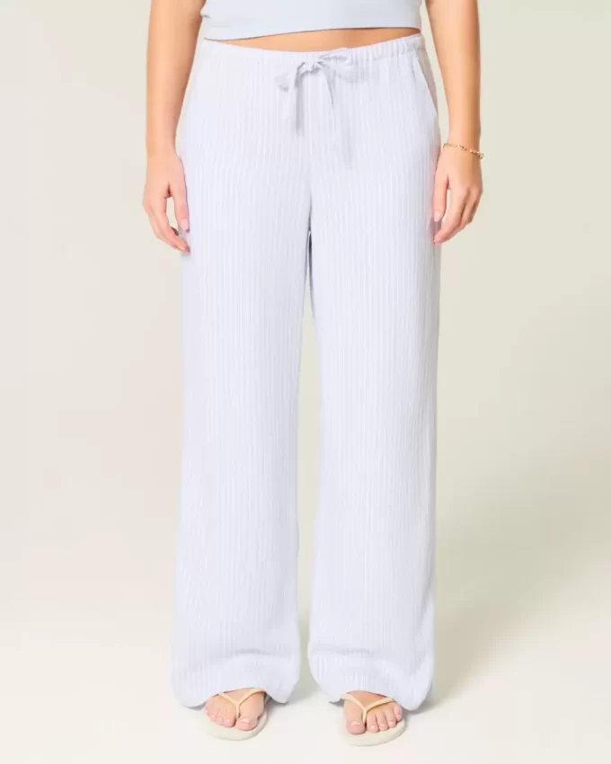 Keten Karışımlı Bol Pantolon Keten Karışımlı Bol Pantolon