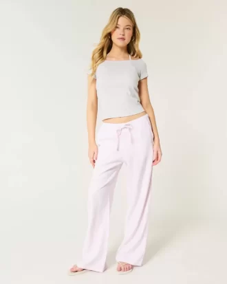 Keten Karışımlı Bol Pantolon