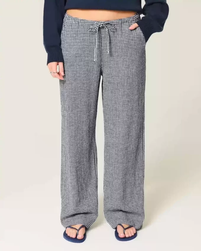 Keten Karışımlı Bol Pantolon Keten Karışımlı Bol Pantolon