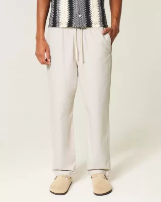 Keten Karışımlı Bol Pantolon