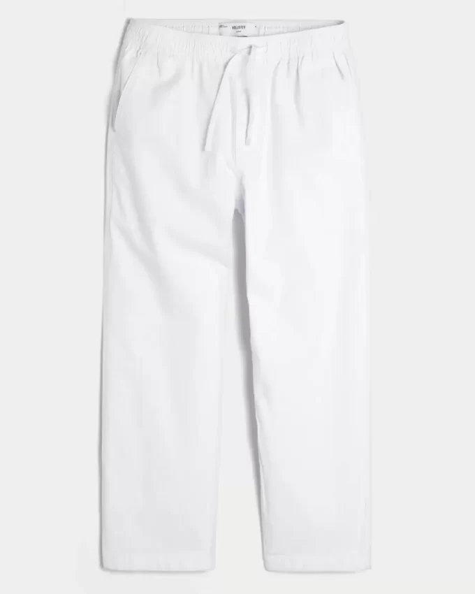 Keten Karışımlı Bol Pantolon