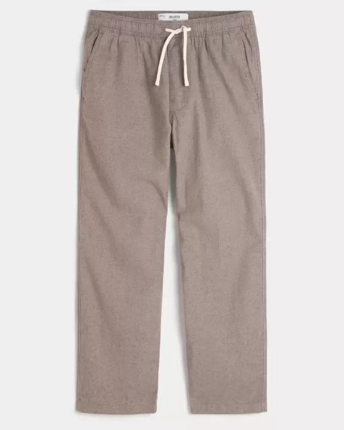 Keten Karışımlı Bol Pantolon