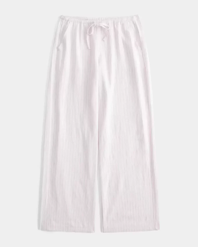 Keten Karışımlı Bol Pantolon Keten Karışımlı Bol Pantolon