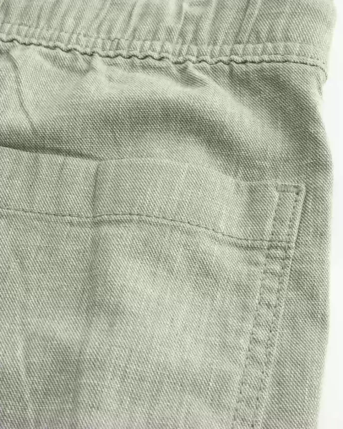 Keten Karışımlı Esnek Bel Bol Pantolon