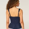 Keten Karışımlı Önden Bağlamalı Peplum Üst Keten Karışımlı Önden Bağlamalı Peplum Üst
