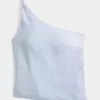 Keten Karışımlı Tek Omuzlu Üst