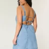 Keten Karışımlı Yapılı Mini Elbise Keten Karışımlı Yapılı Mini Elbise