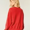 Kolay Amerikan Balı Grafikli Mürettebat Sweatshirt