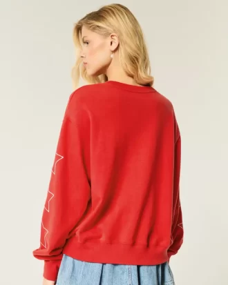 Kolay Amerikan Balı Grafikli Mürettebat Sweatshirt