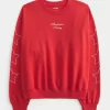 Kolay Amerikan Balı Grafikli Mürettebat Sweatshirt