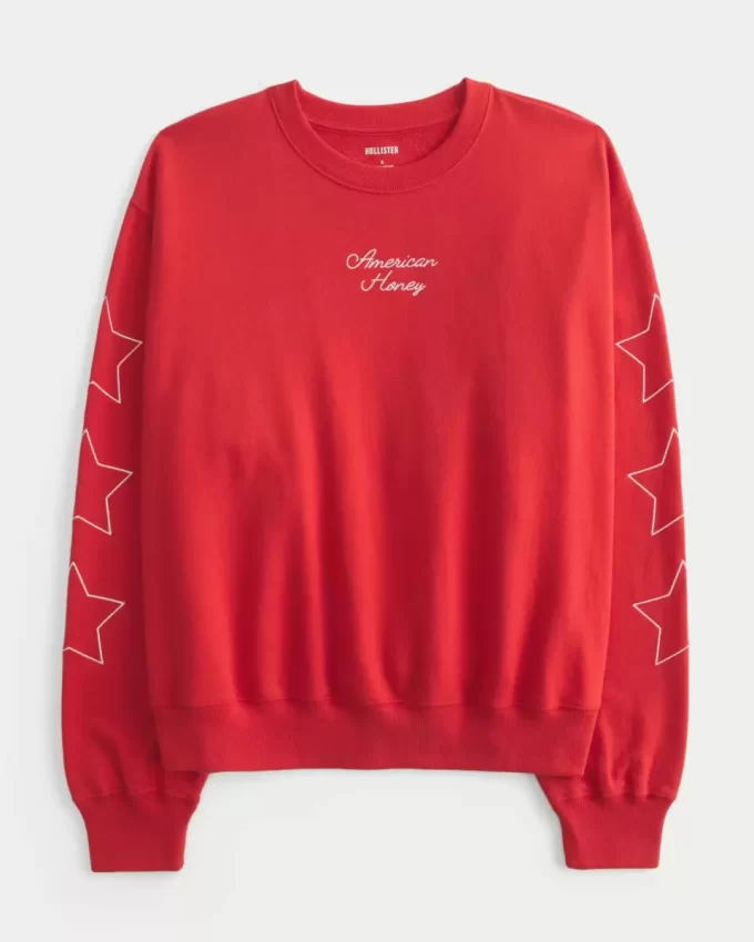 Kolay Amerikan Balı Grafikli Mürettebat Sweatshirt