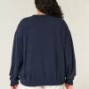 Kolay Amerikan Bayrağı Grafikli Mürettebat Sweatshirt