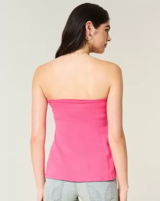 Kolay Askısız Bağcıklı Göğüslü Babydoll Üst