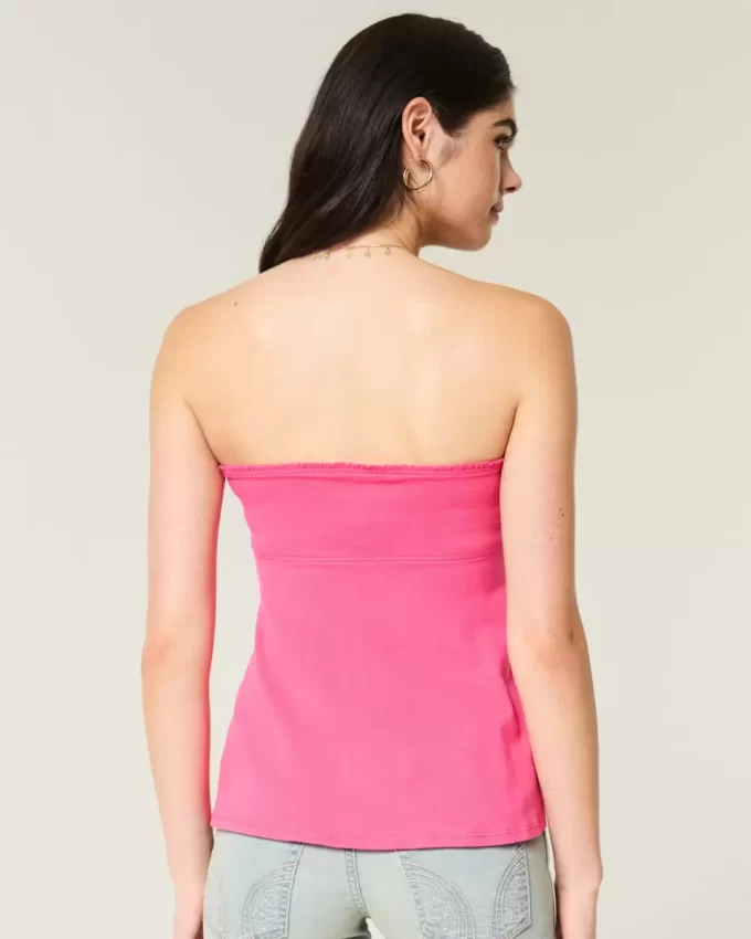 Kolay Askısız Bağcıklı Göğüslü Babydoll Üst
