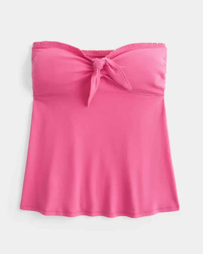 Kolay Askısız Bağcıklı Göğüslü Babydoll Üst
