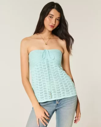 Kolay Askısız Tığ İşi Babydoll Üst