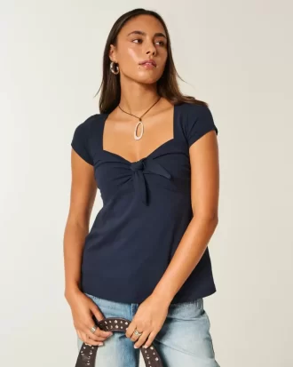 Kolay Bağlamalı Göğüslü Babydoll Üst