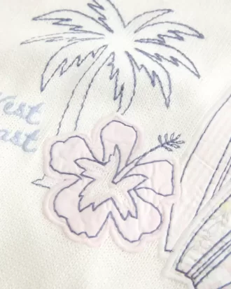 Kolay Batı Yakası Plaj Grafikli Kazak