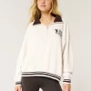 Kolay Boston Tenis Kulübü Grafikli Yarım Fermuarlı Sweatshirt