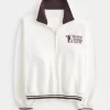 Kolay Boston Tenis Kulübü Grafikli Yarım Fermuarlı Sweatshirt