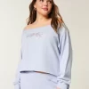 Kolay Grafik Çift Omuz Açık Sweatshirt