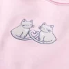 Kolay Grafik Çift Omuz Açık Sweatshirt