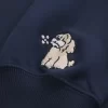 Kolay Grafik Çift Omuz Açık Sweatshirt