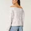 Kolay Çift Omuz Açık Kamuflaj Desenli Sweatshirt Kolay Çift Omuz Açık Kamuflaj Desenli Sweatshirt