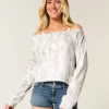 Kolay Çift Omuz Açık Kamuflaj Sweatshirt Kolay Çift Omuz Açık Kamuflaj Sweatshirt