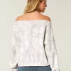 Kolay Çift Omuz Açık Kamuflaj Sweatshirt Kolay Çift Omuz Açık Kamuflaj Sweatshirt