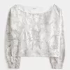 Kolay Çift Omuz Açık Kamuflaj Sweatshirt Kolay Çift Omuz Açık Kamuflaj Sweatshirt