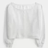 Kolay Çift Omuz Açık Sweatshirt