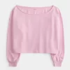 Kolay Çift Omuz Açık Sweatshirt